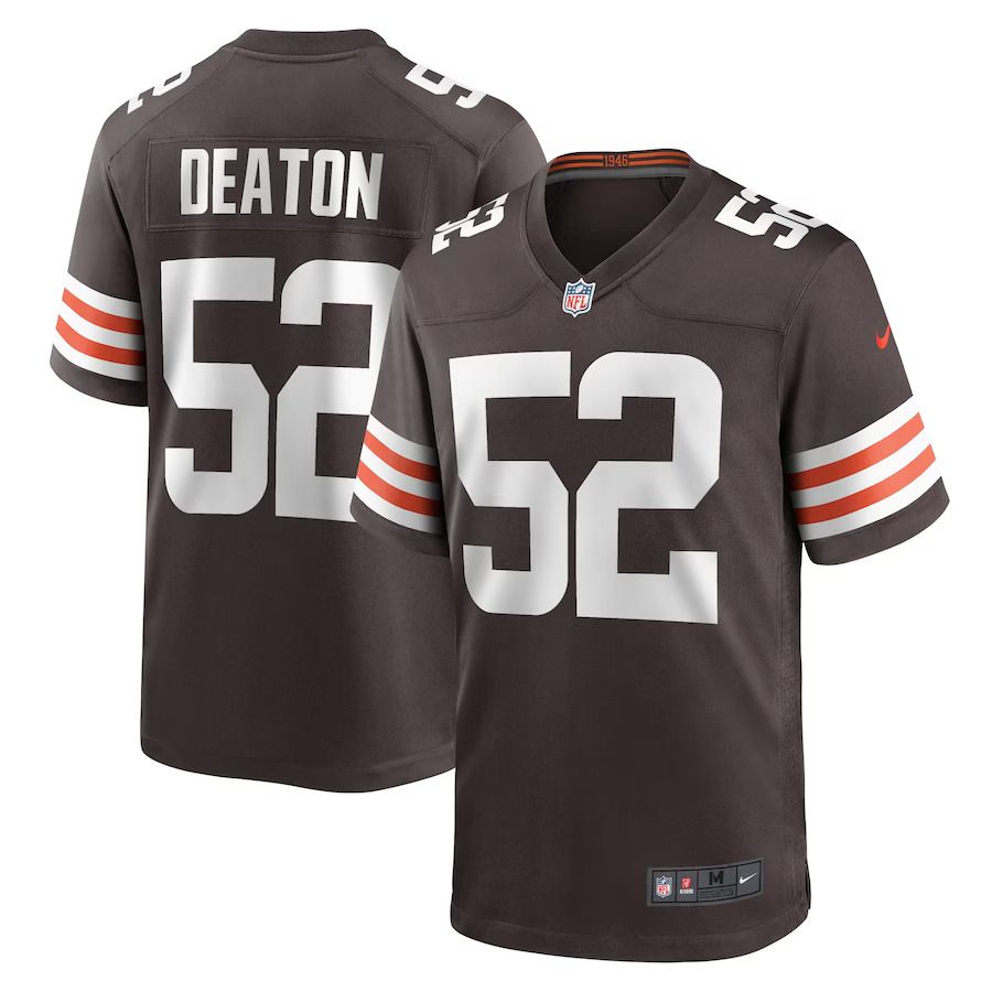 Men Cleveland Browns #52 Dawson Deaton Nike Brown Game Player NFL Jersey